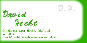 david hecht business card